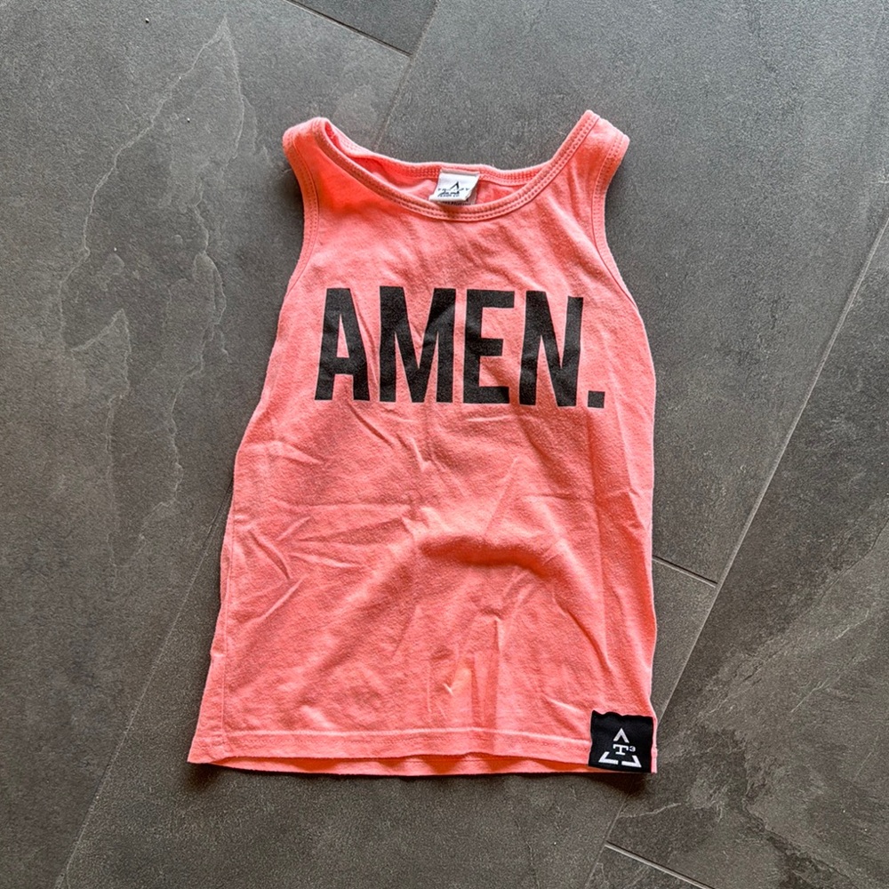 Trilogy 3t Coral Tank Top with Bold Print